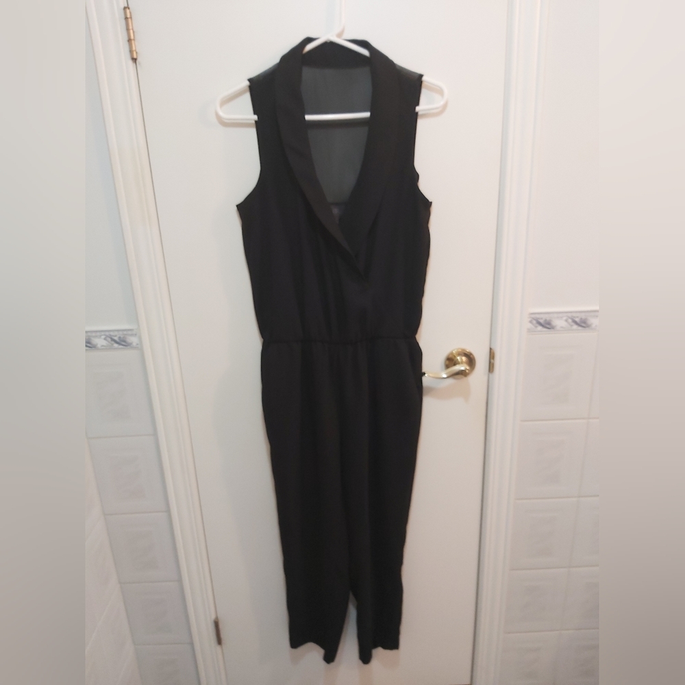 Banana Republic Black Jumpsuit with Sheer Size 2/4